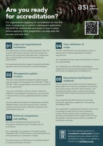 Accreditation checklist preview